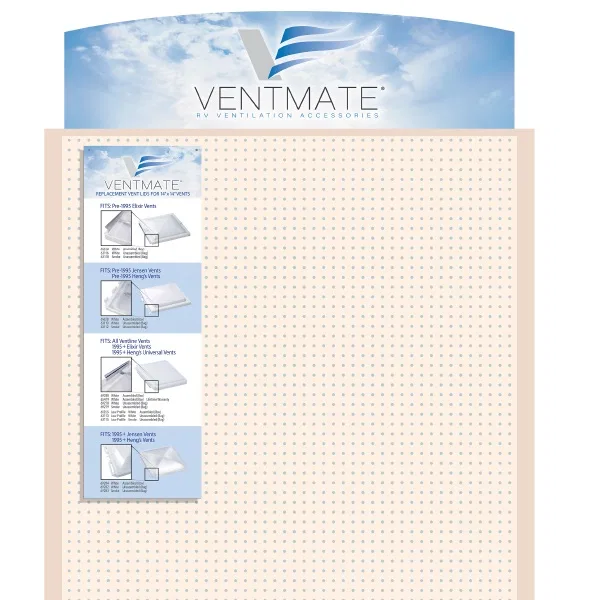 VENTPOP – VENTMATE Point Of Purchase Display Header Card, Roof Vent Lid Header Card Horizontal Sign 46 Foot x 12 Inch...